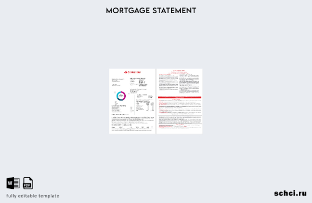скачать цифровую выписку по ипотечному кредиту USA Santander Bank в форматах Wor